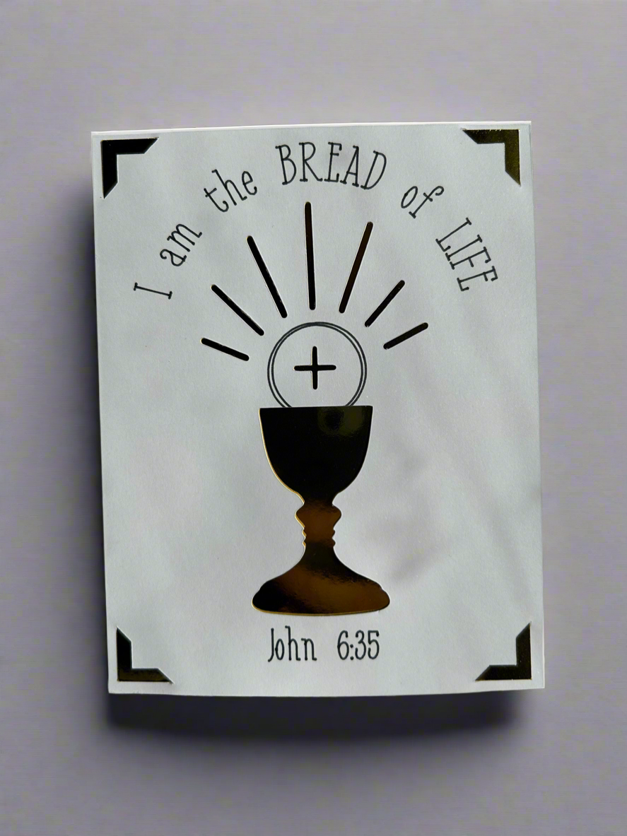 Eucharistic Greeting Card with Bible Verse