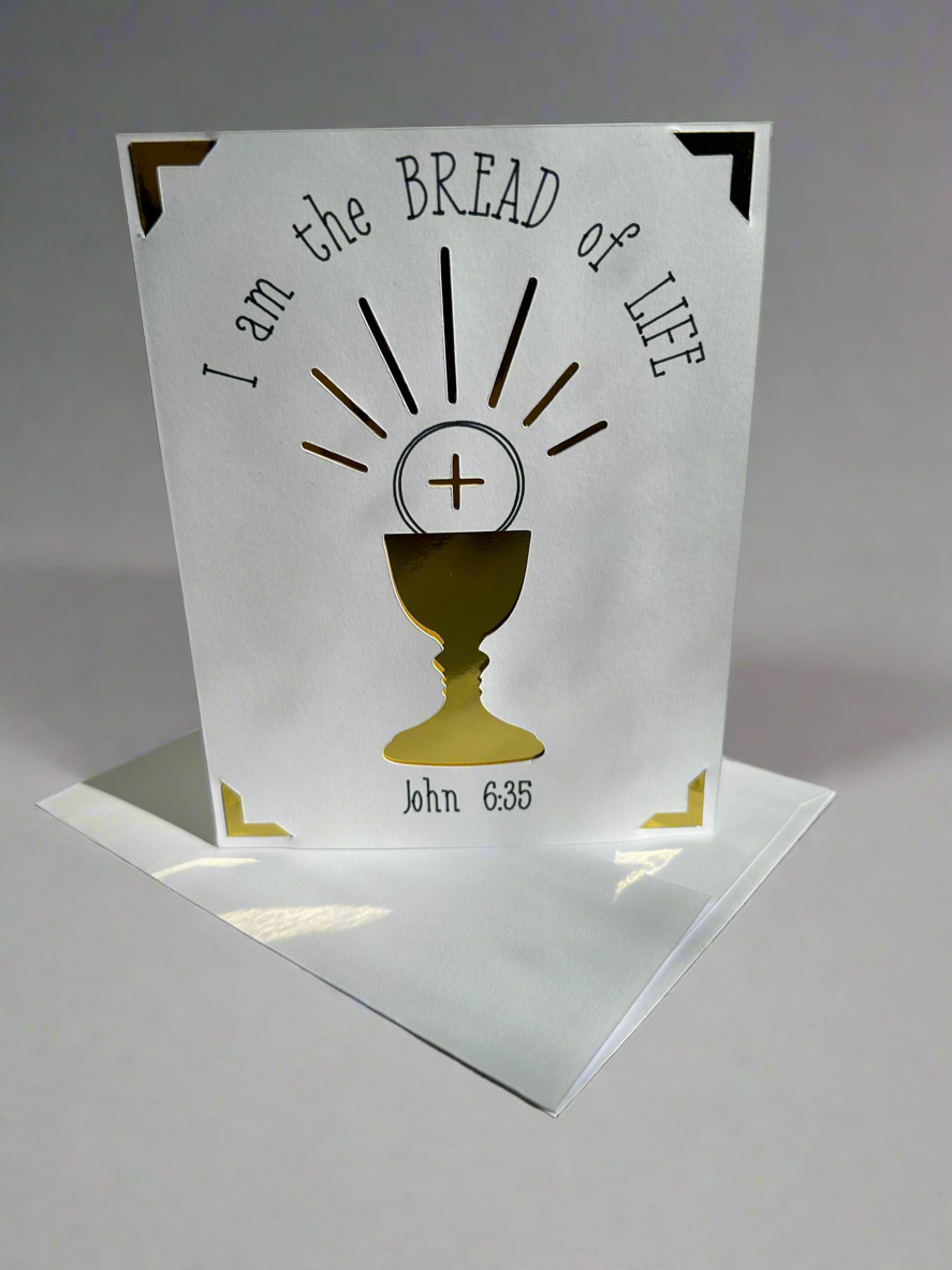 Eucharistic Greeting Card with Bible Verse