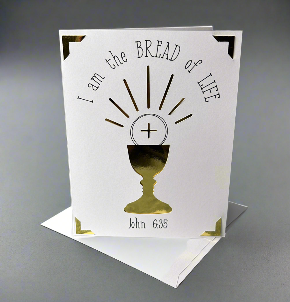 Eucharistic Greeting Card with Bible Verse