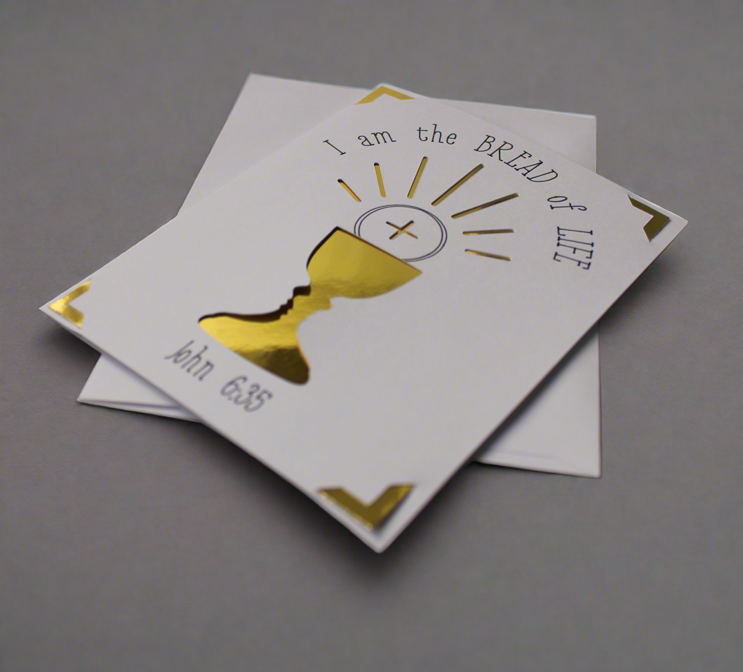Eucharistic Greeting Card with Bible Verse