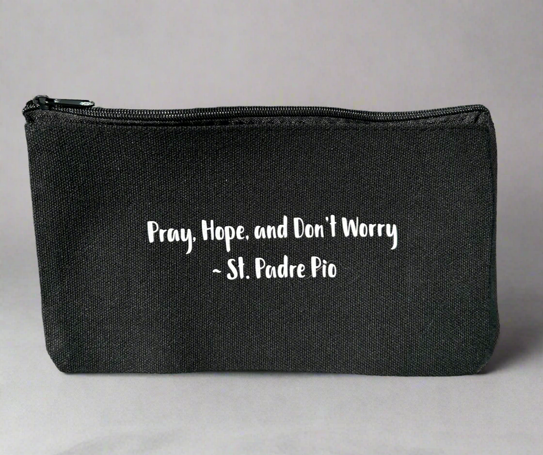 St. Padre Pio Quote - Mass Zipper Bag