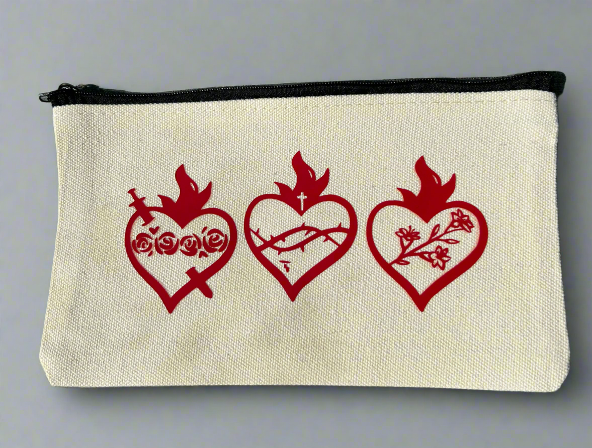 Holy Family Hearts - Mass Zipper Bag