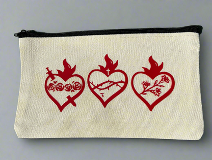 Holy Family Hearts - Mass Zipper Bag