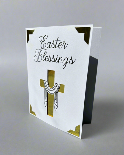 Easter Blessings Cross Greeting Card
