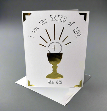 Eucharistic Greeting Card with Bible Verse