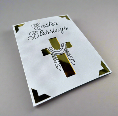 Easter Blessings Cross Greeting Card