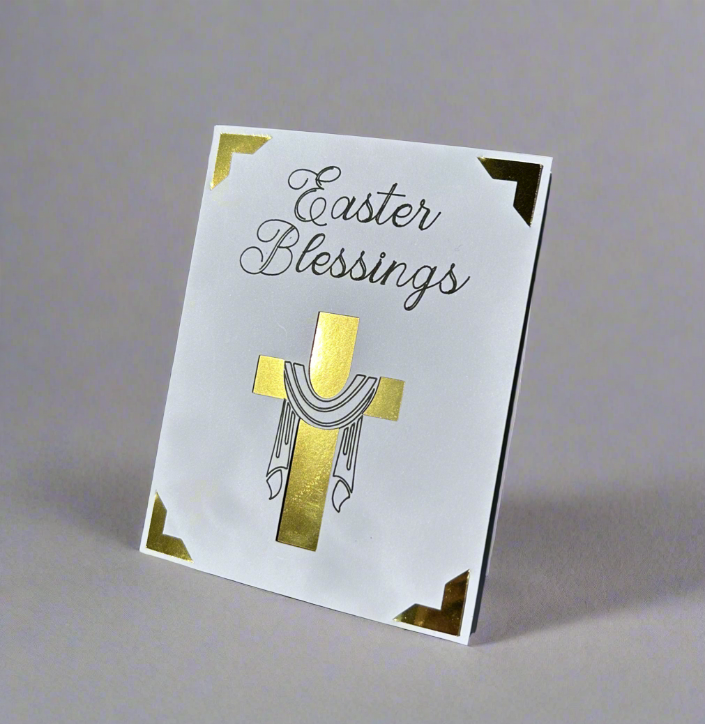 Easter Blessings Cross Greeting Card