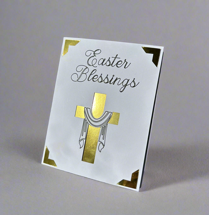Easter Blessings Cross Greeting Card