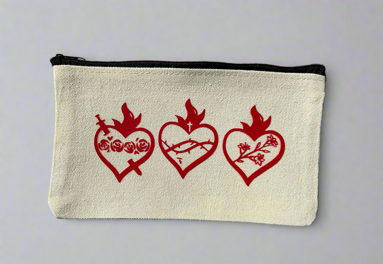 Holy Family Hearts - Mass Zipper Bag