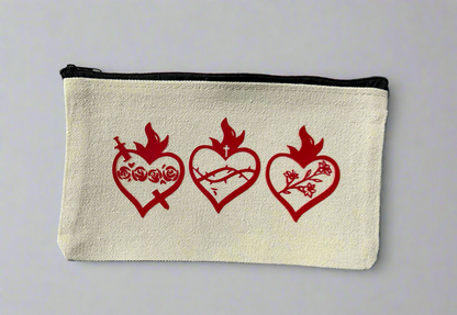 Holy Family Hearts - Mass Zipper Bag
