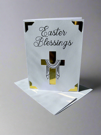 Easter Blessings Cross Greeting Card